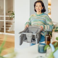 Bebeconfort Malva asztali etetőszék babáknak, 6 hó - 3 év (15 kg), biztonságos rögzítés, összecsukható, könnyű (1,8 kg), Mineral Grey 10