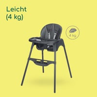 Detská jedálenská stolička Bebeconfort Meely Plus 2 v 1, 6 mesiacov – 3 roky, polstrované sedadlo, 4 kg, nastaviteľná opierka nôh a tácka, Tinted Graphite 4
