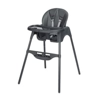 Detská jedálenská stolička Bebeconfort Meely Plus 2 v 1, 6 mesiacov – 3 roky, polstrované sedadlo, 4 kg, nastaviteľná opierka nôh a tácka, Tinted Graphite 1