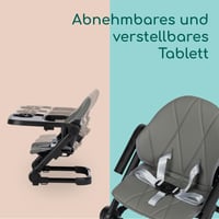 Scaun înălțător pentru copii Bebeconfort Moly, 6 luni-3 ani, 9-15 kg, 3 niveluri de înălțime, 3 poziții ale tăviței, pliabil, Tinted Grey 6