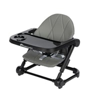 Scaun înălțător pentru copii Bebeconfort Moly, 6 luni-3 ani, 9-15 kg, 3 niveluri de înălțime, 3 poziții ale tăviței, pliabil, Tinted Grey 1