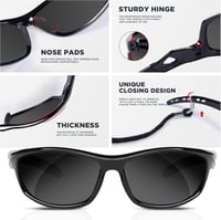 RIVBOS polarizált UV400 sport napszemüveg kerékpározáshoz, futáshoz - unisex 3