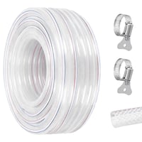 bechoanigel Hadica na pitnú vodu 25x33mm, PVC hadica vystužená textilným výpletom so svorkami, záhradná hadica, hadica na vzduch a benzín, flexibilná, 6 metrov 1