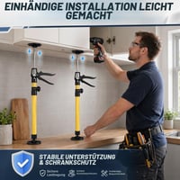 bechoanigel stropni nosač 2 komada, teleskopski podesivi montažni nosač 50-110 cm, do 45°, nosivost 50 kg, čelični jednoručni nosač za dovratnike i ormare 4