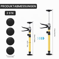 bechoanigel stropni nosač 2 komada, teleskopski podesivi montažni nosač 50-110 cm, do 45°, nosivost 50 kg, čelični jednoručni nosač za dovratnike i ormare 2