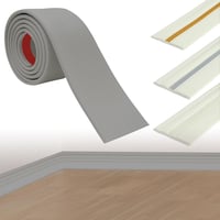 Plinte autoadezive NBR bechoanigel, gri, profil perete-pardoseală cu lățimea de 10 cm 1