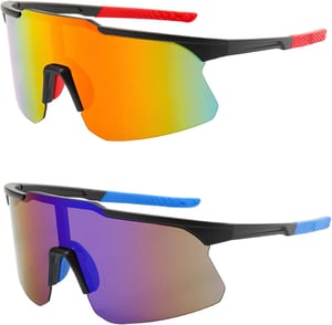 Ochelari de ciclism BECILES cu protecție UV 400 - 2 bucăți