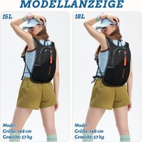 BECOJADDE 15L Túrahátizsák - Könnyű, Összecsukható Hátizsák Férfiaknak és Nőknek, Minimál Stílusú Fekete Daypack Kempingezéshez, Túrázáshoz  5