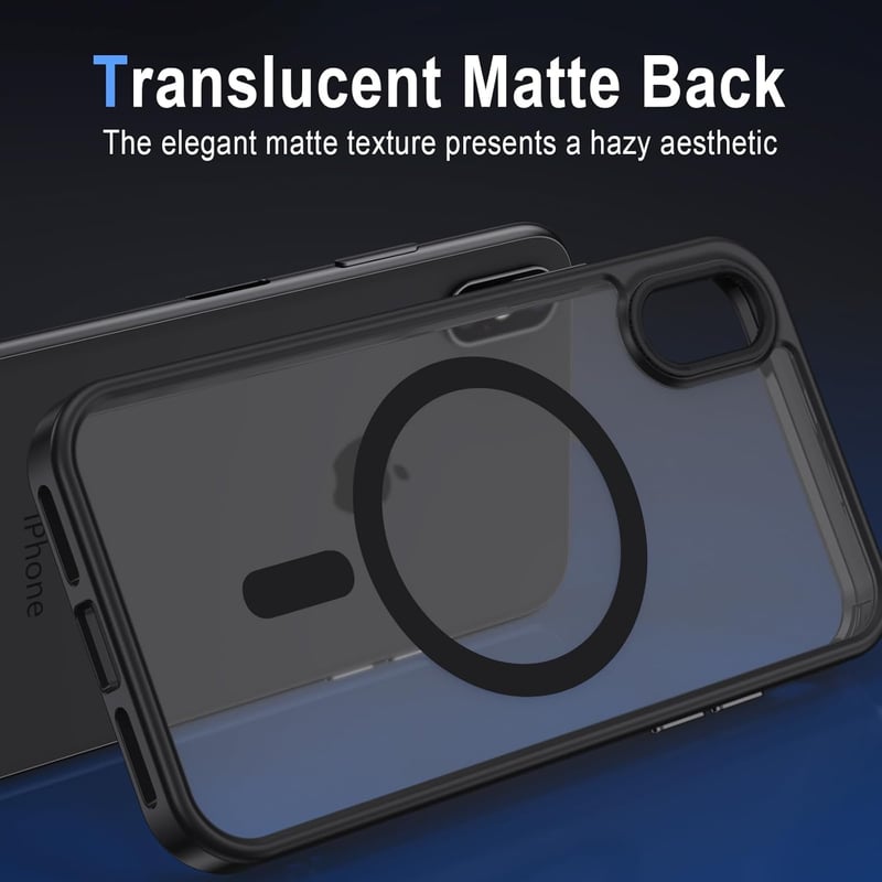 iPhone X/XS MagSafe-kompatibilis matt fekete védőtok - XTCASE