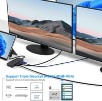Microsoft Surface Dokkoló 12az1-ben, 3 Kijelzős, 4K HDMI és VGA Portokkal 3