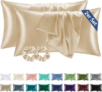 BEDELITE Szatén Párnahuzat 40x80 cm Arany Beige 2 db Hajápolás - 40 x 80 inches, Golden Beige 1