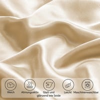 BEDELITE Szatén Párnahuzat 40x80 cm Arany Beige 2 db Hajápolás - 40 x 80 inches, Golden Beige 3