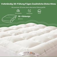 BEDLORE Bambusz Viszóz Matracvédő 160x200 cm Fehér 4