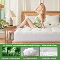 BEDLORE Bambusz Viszóz Matracvédő 160x200 cm Fehér 3