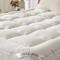 BEDLORE prošivena navlaka za madrac 140x200 cm, bambus viskoza, prozračna i mekana, bijela, s Oeko-Tex certifikatom, rastezljiva do 40 cm 1