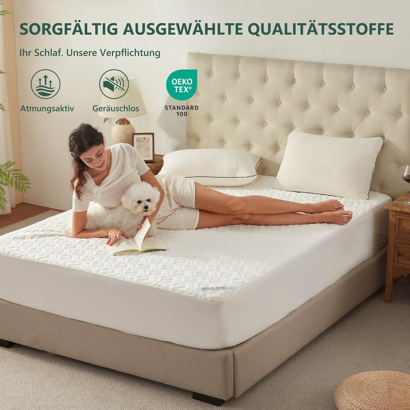 BEDLORE Vízhatlan Matracvédő 90x190 cm, 30 cm Zsebmélységgel, Oeko-Tex Certified