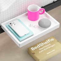 BedShelfie Ágy Melletti Polc Függesztett Ágypult Emeletes Ágyhoz Fehér 1