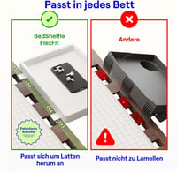 BedShelfie Ágy Melletti Polc Függesztett Ágypult Emeletes Ágyhoz Fehér 3