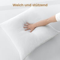 BedStory 80x80 cm 2 ks antialergénne vankúše s odnímateľným poťahom z bambusového vlákna, antibakteriálne mikrovlákno, odolné voči roztočom, mäkké a priedušné 7