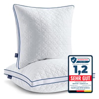 BedStory sada 2 vankúšov z mikrovlákna 80x80 cm, 2x1550 g, antialergické, mäkké a odolné, pre všetky polohy spánku, priedušné 1
