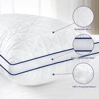 BedStory sada 2 vankúšov z mikrovlákna 80x80 cm, 2x1550 g, antialergické, mäkké a odolné, pre všetky polohy spánku, priedušné 2