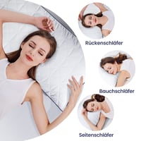 BedStory sada 2 vankúšov z mikrovlákna 80x80 cm, 2x1550 g, antialergické, mäkké a odolné, pre všetky polohy spánku, priedušné 7