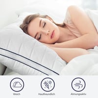 BedStory sada 2 vankúšov z mikrovlákna 80x80 cm, 2x1550 g, antialergické, mäkké a odolné, pre všetky polohy spánku, priedušné 4