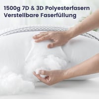 Set de 2 perne din microfibră BedStory, cu husă detașabilă - 80x80 cm 3