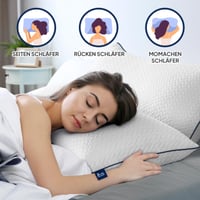 BedStory 80x80 cm jastuk s podesivim punjenjem, 1500 g x2 mikrovlakna, hotelska udobnost, OEKO-TEX 100 certifikat, prozračan i periv u perilici rublja, za kauč i sve položaje spavanja 4