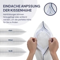 BedStory 80x80 cm jastuk s podesivim punjenjem, 1500 g x2 mikrovlakna, hotelska udobnost, OEKO-TEX 100 certifikat, prozračan i periv u perilici rublja, za kauč i sve položaje spavanja 2
