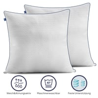 BedStory 80x80 cm jastuk s podesivim punjenjem, 1500 g x2 mikrovlakna, hotelska udobnost, OEKO-TEX 100 certifikat, prozračan i periv u perilici rublja, za kauč i sve položaje spavanja 3