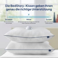 BedStory 80x80 cm jastuk s podesivim punjenjem, 1500 g x2 mikrovlakna, hotelska udobnost, OEKO-TEX 100 certifikat, prozračan i periv u perilici rublja, za kauč i sve položaje spavanja 7
