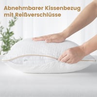 BedStory jastuk od bambusa 60x60 cm, 2 komada, s perivom navlakom otpornom na grinje, antialergijski, s punjenjem od 7D i 3D poliestera, mekan i prozračan, hotelski tip 2