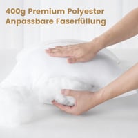 BedStory jastuk od bambusa 60x60 cm, 2 komada, s perivom navlakom otpornom na grinje, antialergijski, s punjenjem od 7D i 3D poliestera, mekan i prozračan, hotelski tip 3