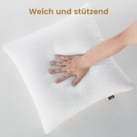BedStory jastuk od bambusa 60x60 cm, 2 komada, s perivom navlakom otpornom na grinje, antialergijski, s punjenjem od 7D i 3D poliestera, mekan i prozračan, hotelski tip 7