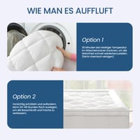 Topper protecție saltea BedStory 140x200 cm alb, husă ultra-moale de 800 gsm cu buzunare adânci, lavabilă la mașină, pentru saltele cu o grosime de până la 40 cm 6