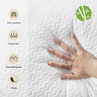 BedStory Párna 2 db Levehető Bambuszrost Huzattal, Antiallergén Mikroszálas Párna, Atkaálló és Antibakteriális, Puha és Légáteresztő, Fehér 5