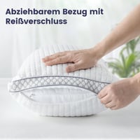 BedStory jastuk 40x80 cm, set od 2 komada s prilagodljivim punjenjem, ergonomski jastuk za spavanje 2