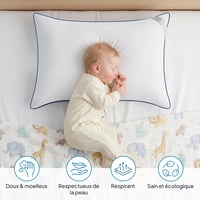Vankúš BedStory 50x70 cm 2 ks - Klasický hypoalergénny prateľný vankúš, mäkký a priedušný, vyvážená opora, hotelová kvalita, bočný 2