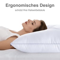 BedStory Párna 80x80 cm, 2 db, Állítható Mikroszálas Töltettel, 1500 g, Mosható Puha Fejpárna Oldalt Alvóknak, Kanapépárna 4