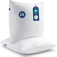 BedStory Párna 80x80 cm, 2 db, Állítható Mikroszálas Töltettel, 1500 g, Mosható Puha Fejpárna Oldalt Alvóknak, Kanapépárna 1