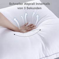 BedStory Párna 80x80 cm, 2 db, Állítható Mikroszálas Töltettel, 1500 g, Mosható Puha Fejpárna Oldalt Alvóknak, Kanapépárna 5