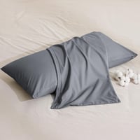 Bedsure set 2 fețe de pernă din bumbac cu fermoar 40 x 80 cm gri antracit respirabile durabile Oeko-Tex 7