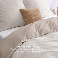 BEDSURE 220x240 cm pamut ágyneműhuzat szett bézs-taupe, 3 részes, 2 párnahuzattal 3