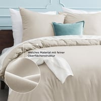 Set de lenjerie de pat Bedsure din 3 piese, 155x220 cm, microfibră, cu fermoar 4