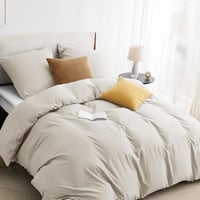 Set de lenjerie de pat Bedsure din 3 piese, 155x220 cm, microfibră, cu fermoar 1