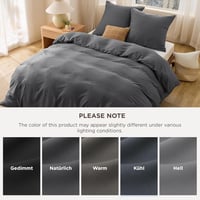Bedsure 3 részes ágyneműhuzat szett 220x240 cm antracit, cipzárral 8