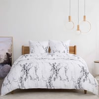 Bedsure 3 részes mikroszálas ágynemű garnitúra 200x200 cm márvány fehér 7