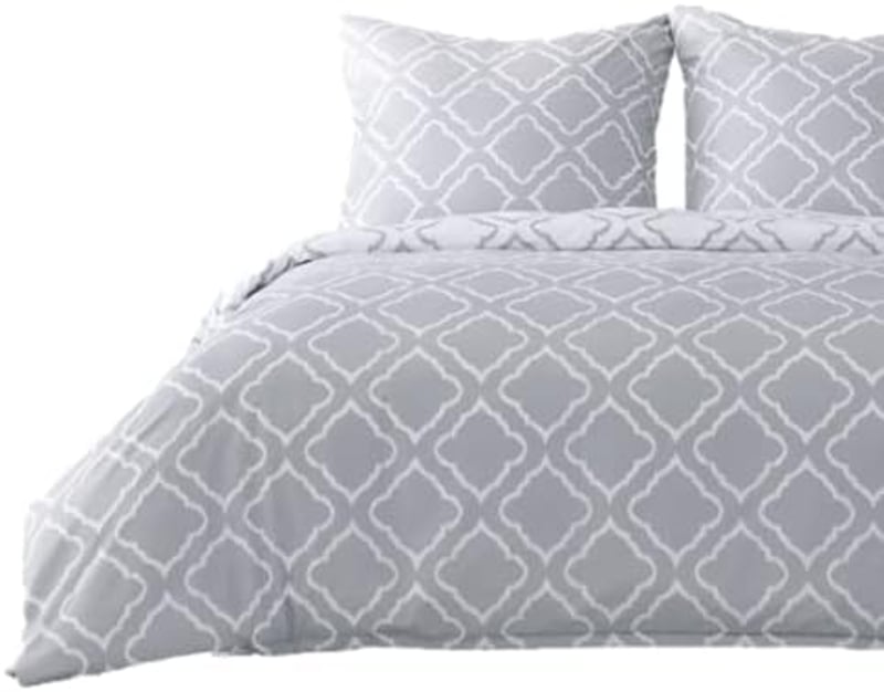 Bedsure 3 részes mikroszálas ágynemű szett 200x200 cm szürke dupla ágyhoz