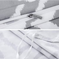 Bedsure 3 részes mikroszálas ágynemű szett 200x220 cm szürke kockás 6